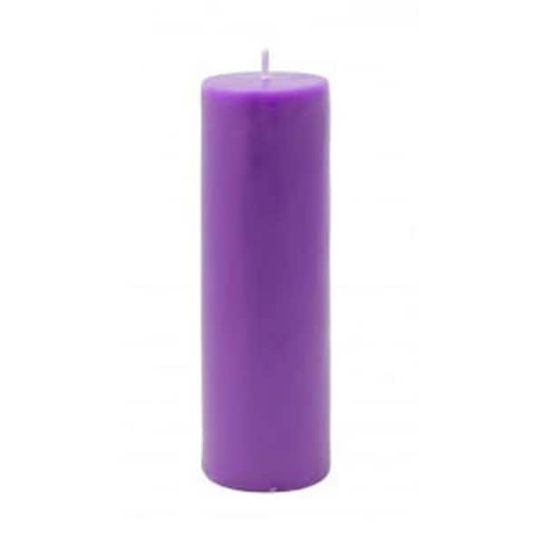Zest Candle Zest Candle CPZ-120-24 2 x 6 in. Purple Pillar Candle -24pcs-Case - Bulk CPZ-120_24 - main